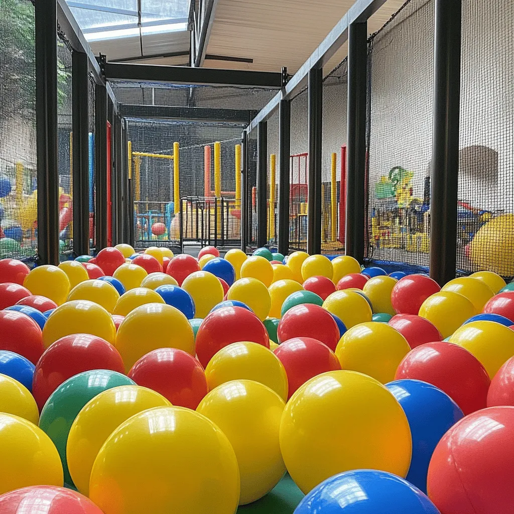 Los parques de bolas son espacios llenos de diversión. Tienen muchas bolas de colores, toboganes y áreas para saltar. Los niños se sienten felices y seguros al jugar. Pero, ¿sabías que estos parques también tienen beneficios importantes?