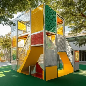 Los parques de escalar son lugares geniales. Tienen estructuras donde puedes escalar y divertirte. Un parque de escalar ofrece muchas rutas y actividades. Puedes aprender a escalar o mejorar tus habilidades.