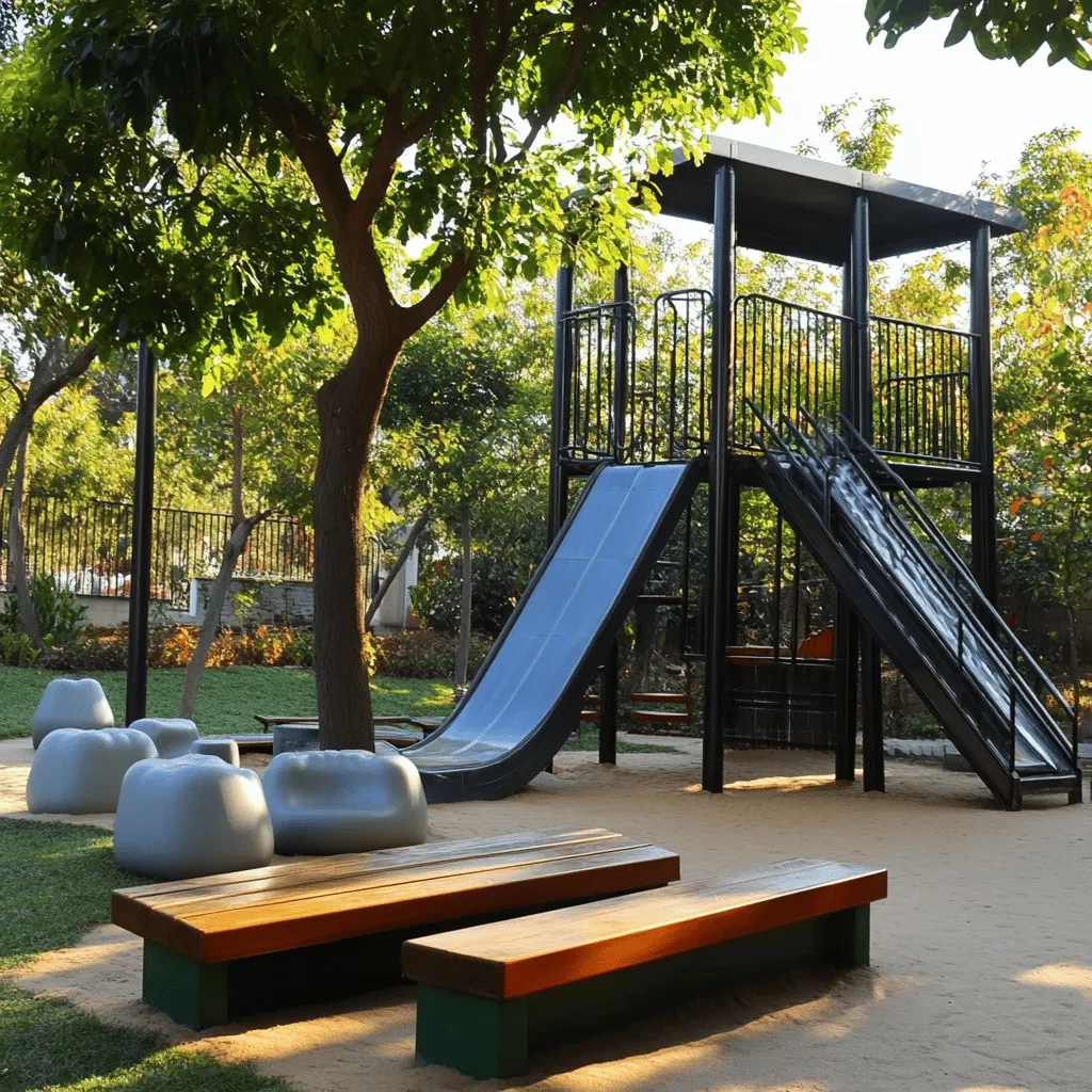 Los columpios son el alma de cualquier parque infantil. En un parque, los niños pueden volar alto. Jugar en columpios mejora su equilibrio y fuerza. Además, jugar al aire libre es muy divertido. Los parques con columpios ofrecen un espacio seguro para que los niños se diviertan.