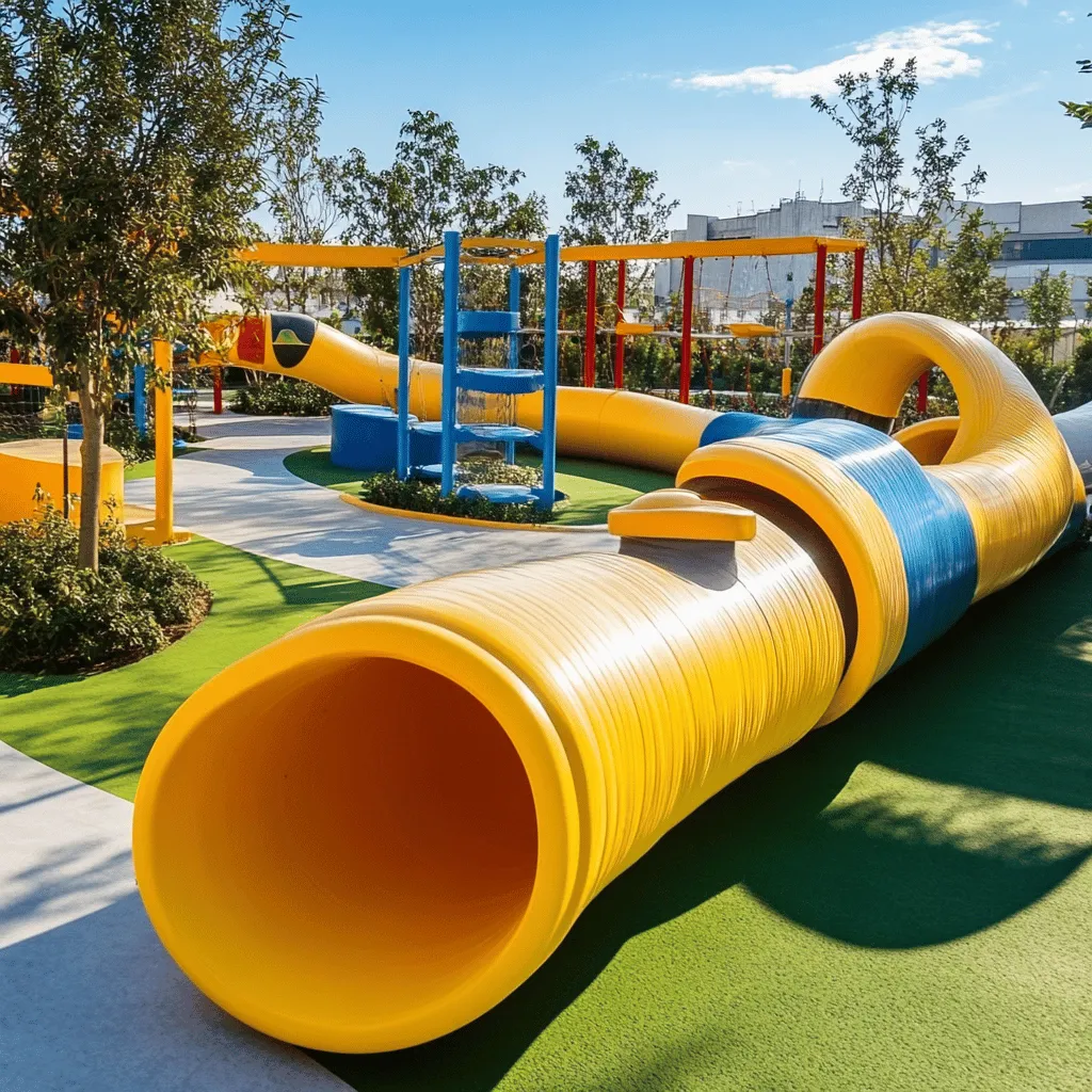 Los parques de tubos son espacios mágicos para jugar. Aquí, los niños pueden correr, trepar y deslizarse. La estructura de tubos permite crear laberintos divertidos. Es un lugar donde la imaginación no tiene fin. Los tubos son seguros y están diseñados para el juego activo. La aventura comienza en cada esquina.