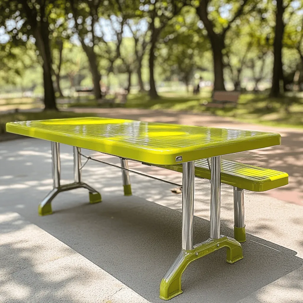 Las mesas parque son esenciales en espacios al aire libre. Permiten a las personas reunirse, charlar y disfrutar del aire libre. La importancia de estos muebles va más allá de su uso. Fomentan la convivencia y crean un ambiente social.