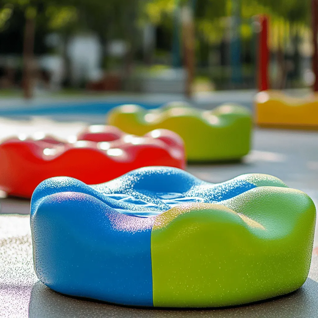 Las colchonetas en parques infantiles son clave para la seguridad. Una buena colchoneta puede hacer una gran diferencia. Ayudan a que los niños jueguen sin miedo a lastimarse. También, hacen que el parque se vea más colorido y divertido.