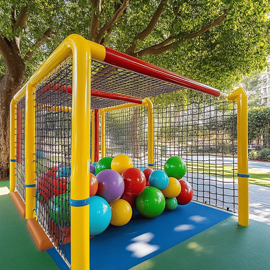 Los parques de bolas son espacios de juego llenos de diversión. Tienen muchas bolas de colores, toboganes y estructuras suaves. Estos parques permiten que los niños salten, corran y jueguen con amigos. Pero, además de ser divertidos, son seguros si tienen buenas medidas.