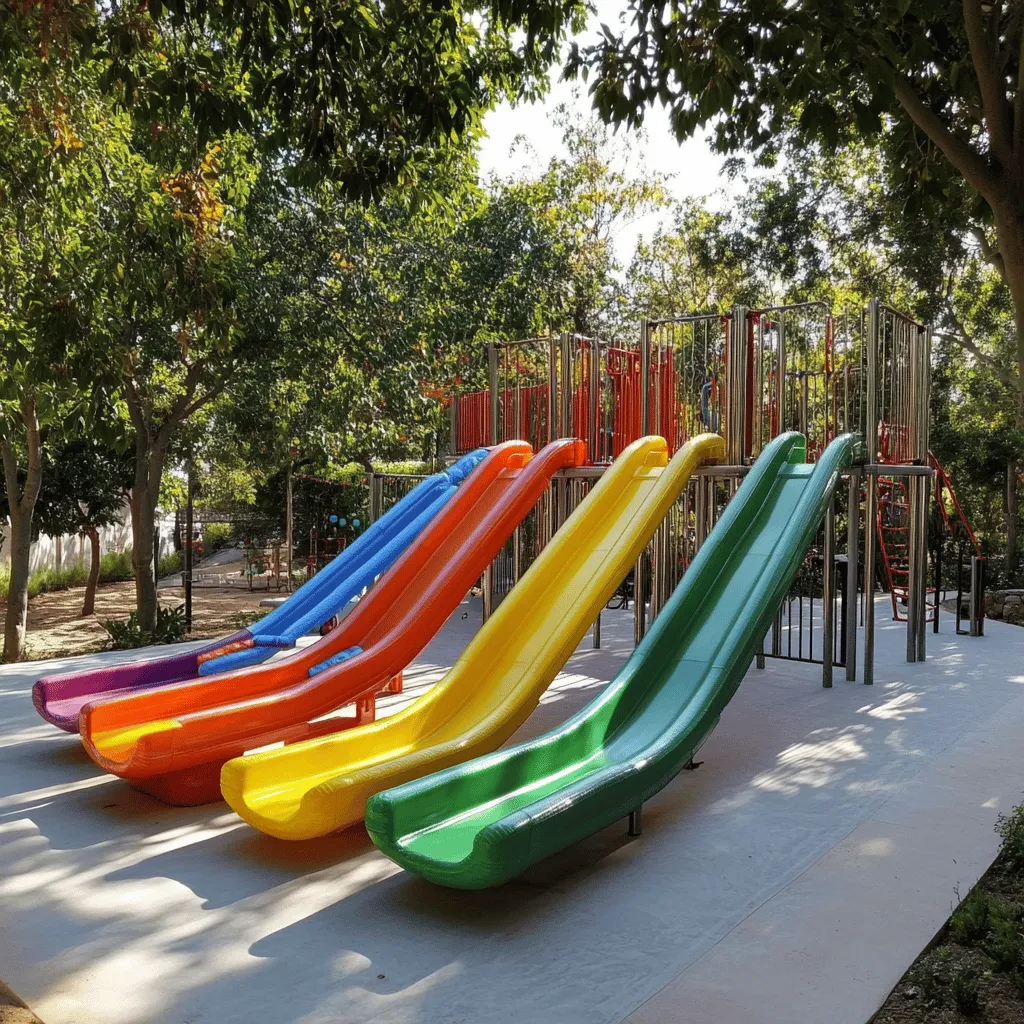 Los toboganes son una de las atracciones más emocionantes en los parques infantiles. Estos deslizadores ofrecen diversión para niños de todas las edades. Los parques con toboganes ayudan a los pequeños a desarrollar habilidades físicas y sociales. Desde correr hasta escalar, los niños se divierten mientras mejoran su coordinación.