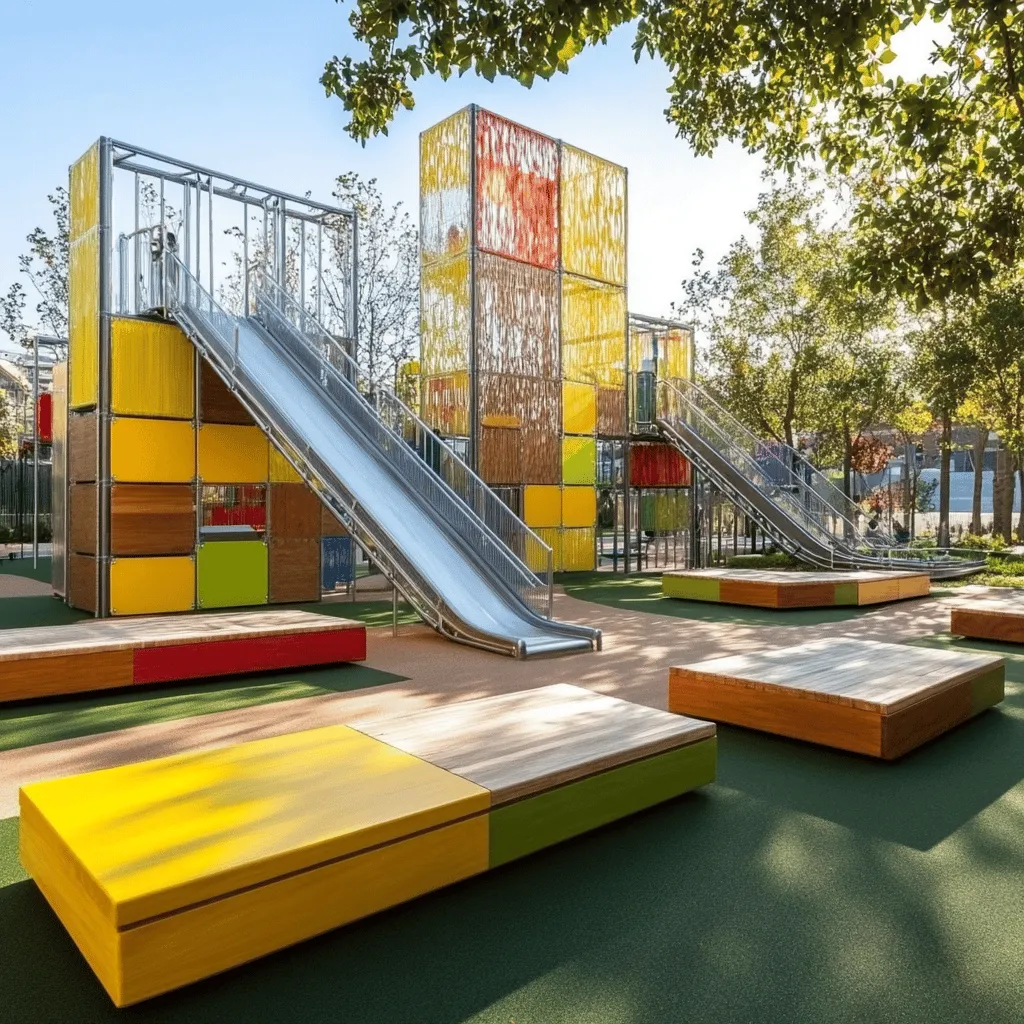 Las zonas de juegos infantiles son espacios donde los niños pueden explorar y divertirse. Su propósito principal es ofrecer un lugar seguro para que los niños jueguen y socialicen. El juego es esencial para el desarrollo de los niños. Les ayuda a aprender, crecer y hacer amigos.
