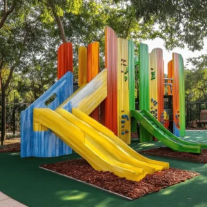 Los parques infantiles son espacios mágicos donde los niños pueden jugar y aprender. En un parque infantil, los pequeños pueden correr, saltar y socializar con sus amigos. Estos lugares ofrecen juegos que ayudan a los niños a desarrollar habilidades físicas y sociales.