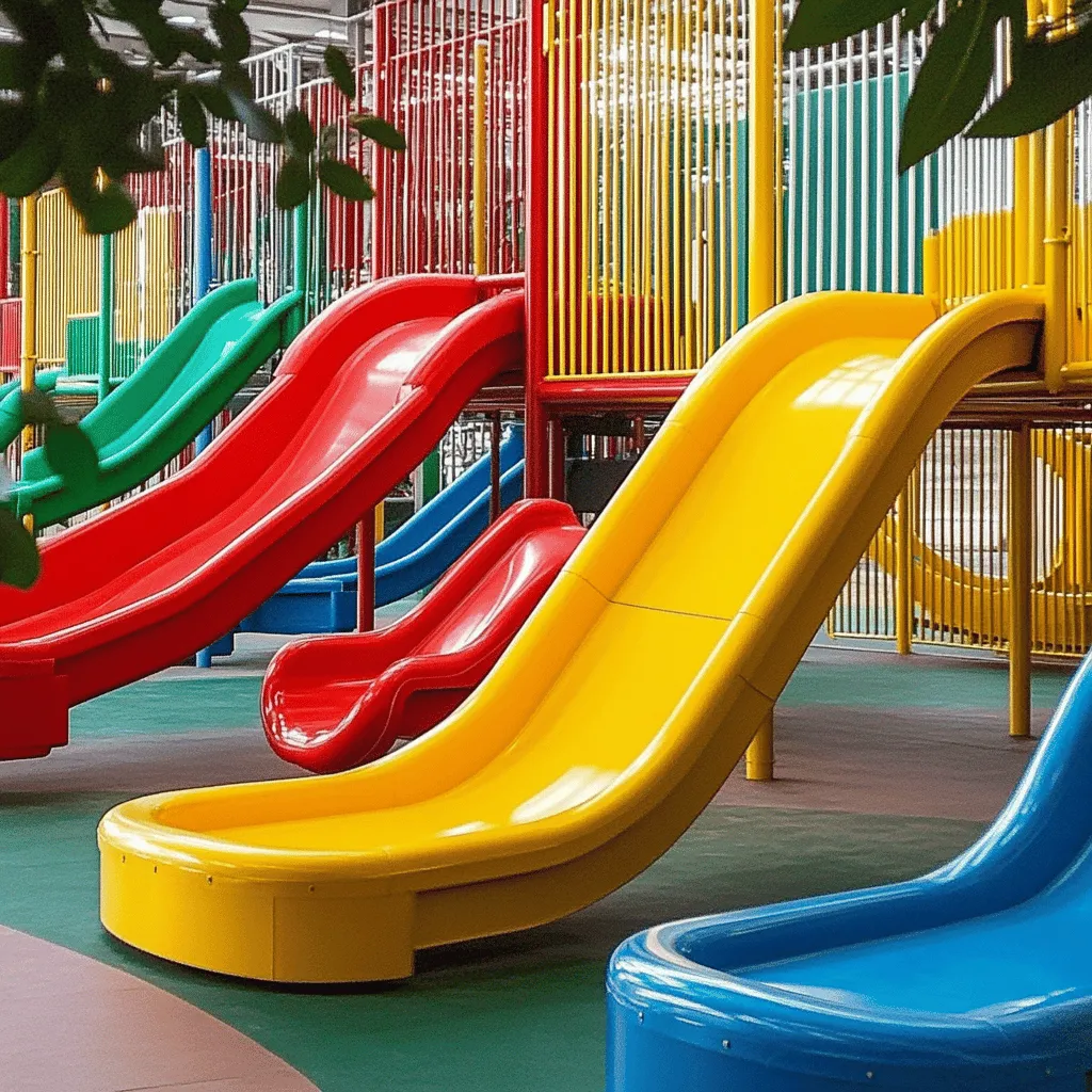 Los colores son más que simples tonos. Tienen un gran impacto en el desarrollo infantil. Cuando los niños juegan en un parque colorido, se sienten más felices. Los colores brillantes atraen su atención y fomentan la exploración. Por ejemplo, el rojo puede hacer que se sientan emocionados. El azul tiende a calmarlos. Al elegir colores, es crucial pensar en sus efectos.